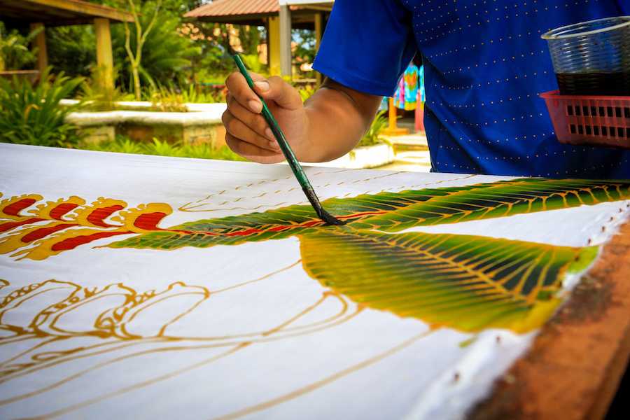Traditional batik workshop at Makam Mahsuri Langkawi